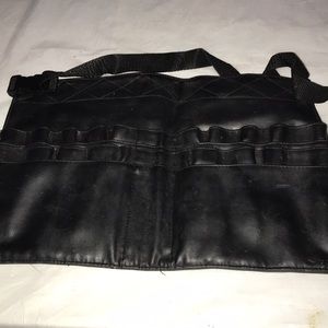 Leather makeup brush belt